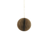 Ornament bal recycled paper goud - h8xd8cm