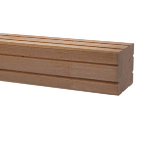 Tuinpaal vierkant Azobe hardhout ca. 6,5 x 6,5 cm, lengte ca. 240 cm
