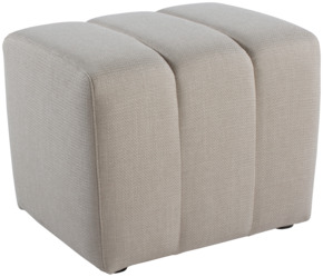 KARWEI poef Erie beige grof geweven stof