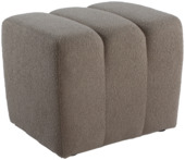 KARWEI poef Erie bouclé taupe