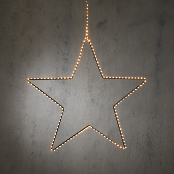 Ster warm wit 180led IP44 met timer - h128xd58cm