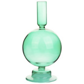 Kandelaar rond glas 19 cm assorti