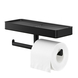 Tiger toiletrolhouder Carv met planchet Zwart