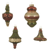 Ornament glas glitter divers per stuk