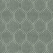 Vliesbehang Hexagon groen (dessin 118149)