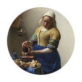 Ronde muursticker Melkmeisje (dessin 119176)