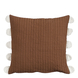 Kussen Streep padded donkerbruin 45 x 45 cm