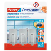 Tesa Powerstrips haak chroom 3 stuks
