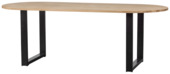 WOOOD eettafel Tablo ovaal eiken onbehandeld met U-poot 220 x 90 cm
