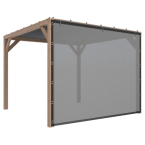 Silvano pergola douglas 324 x 324 cm met schaduwdoek en zijdoek