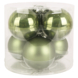 Kerstballen mix glas 6 stuks hulst