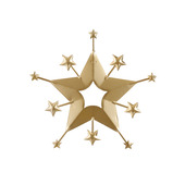 vtwonen muurdecoratie kerstster goud 18 x 17 cm