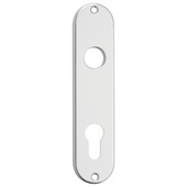 Schild voor cilinderslot ovaal 72mm aluminium 2 stuks