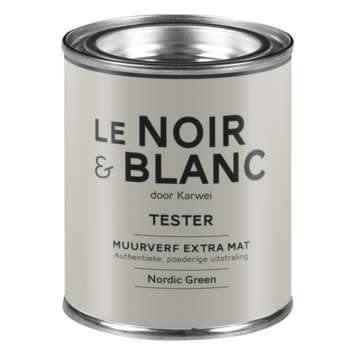 Le Noir & Blanc muurverf tester extra mat nordic green 100 ml
