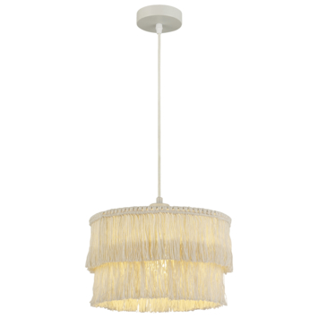 Plafondlamp babykamer ibiza franjes wit
