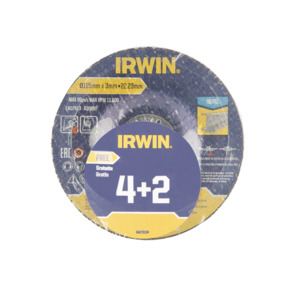 Irwin haakse slijper doorslijpschijven voor metaal - 6 stuks -  Ø115 x 3 mm
