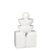 Decoratie object wit - l12xb6,5xh20cm