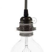 Schroeffitting metaal E27 black pearl