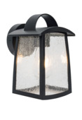 LUTEC wandlamp Kelsey 40W zwart hoogte 26 cm