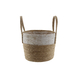 Mand zeegras naturel/wit D36H31 cm