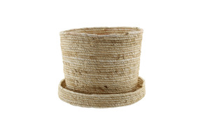 Mand mais husk inclusief deksel naturel D28H24CM