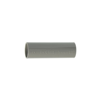 Pipelife PVC Sok Slagvast 5/8" 16 mm Grijs 10 Stuks