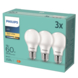 Philips LED 3pack E27 frosted 60W non-dim