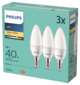 Philips LED 3pack E14 kaars frosted 40W non-dim
