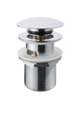 Sanivesk Afvoerplug Click Rond Chroom met Overloop 5/4"