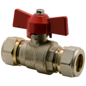 Sanivesk CV Kogelkraan Knel Vlindergreep 15x15mm Chroom