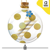 Herinneringen Kerstbal Alzheimer Nederland Ø8 cm set van 2