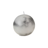 Kaars marmeren bal wit 8 cm