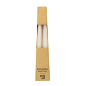 Kaarsen conish wit 25 cm - set van 2