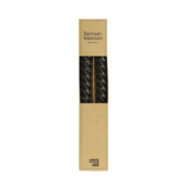 Kaars spiraal zwart 25 cm - set van 2