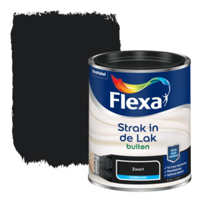 Flexa Strak in de Lak buitenlak zijdeglans zwart 750 ml
