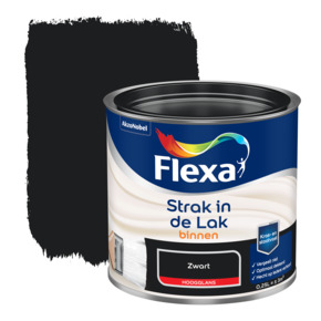 Flexa Strak in de Lak binnenlak hoogglans zwart 250 ml