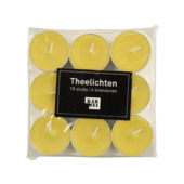 Theelichten geel 18 stuks