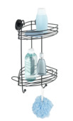 Wenko Vacuum-Loc doucherek 2-laags metaal wit