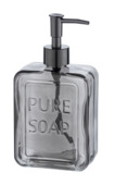 Wenko Pure Soap zeepdispenser glas grijs