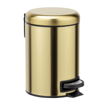 Wenko afvalemmer Leman mat RVS goud