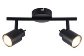 Brilliant opbouwspot Andres 2-lichts zwart