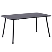 Eettafel Romee mat zwart metaal 80x152 cm