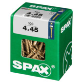 Spax schroef pozi yellox 4x45 mm 100 stuks