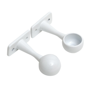 Eindsteun 19 mm gordijnroede wit 2 stuks