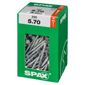 Spax schroef T-Star Plus geel 5x70 mm 200 stuks