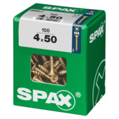 Spax schroef pozi yellox 4x50 mm 100 stuks