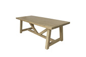 Eettafel Lugo light teak look hout 240x94 cm
