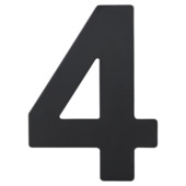 Huiscijfer 4 Zwart RVS 15 x 10 cm