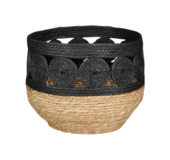 Mand rond zwart - h27xd30cm