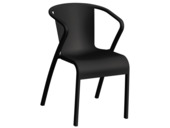 Wakefield tuinstoel Galice zwart kunststof